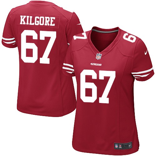 Women's Game Daniel Kilgore Nike Jersey Red Home - #67 NFL San Francisco 49ers